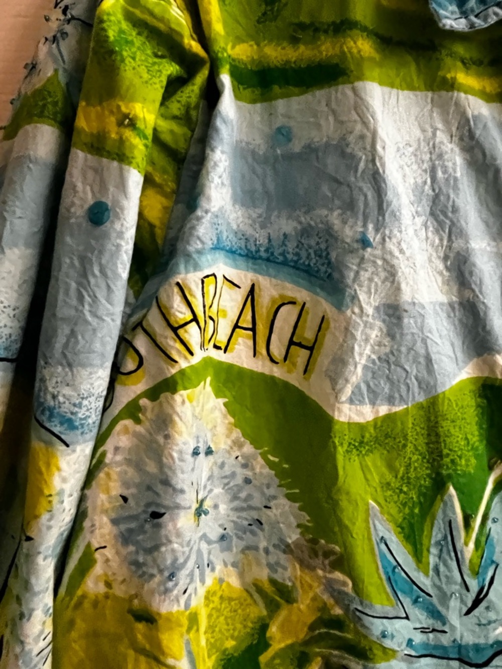 CARRIE ALLEN ~ COSMIC BLUE BEACH SCENIC SKETCH JACKET ~ XL - Picture 12 of 15